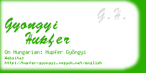 gyongyi hupfer business card